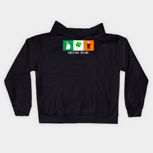 Abbeylara Ireland, Gaelic - Irish Flag Kids Hoodie